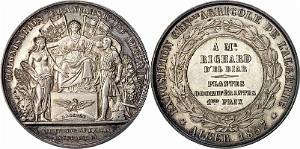 MEDAILLES D AFN 224 Medaille Exposition Agricole Alger 1857